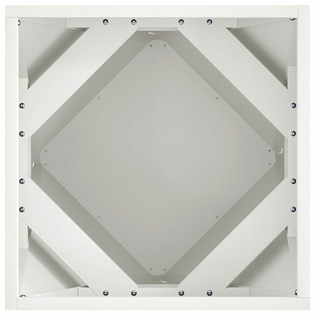 Plantekasse 2 stk. Hvid 40 x 40 x 40 cm Stål