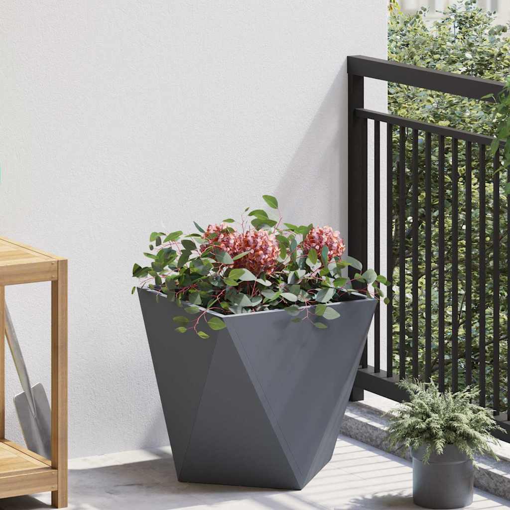 Plantekasse Antracit 40 x 40 x 40 cm Stål