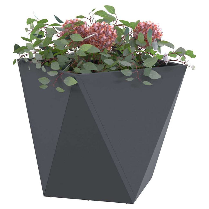Plantekasse 2 stk. Antracit 40 x 40 x 40 cm Stål