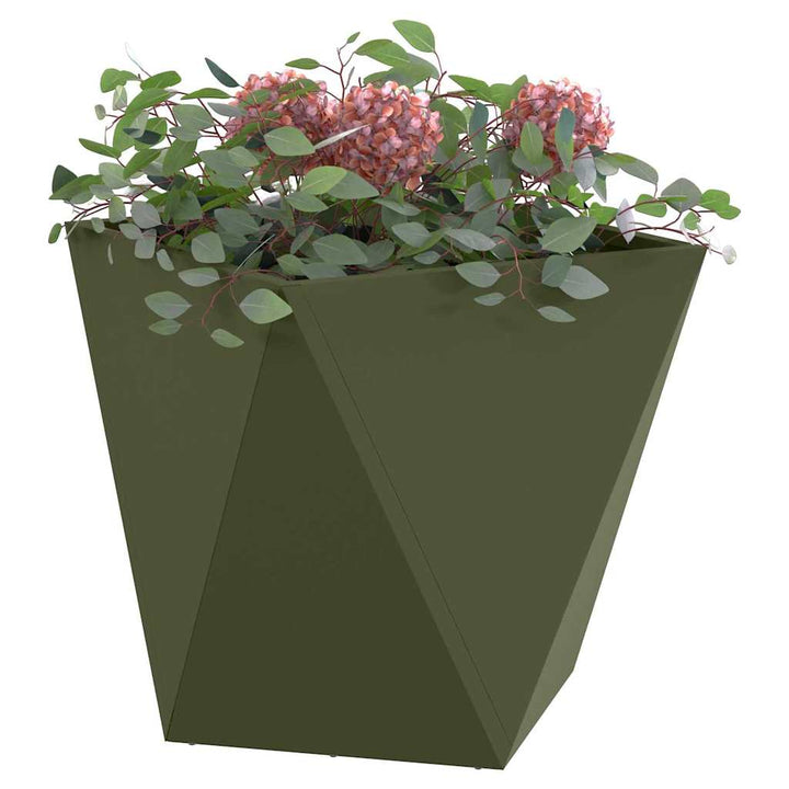 Plantekasse Oliven grøn 40 x 40 x 40 cm Stål