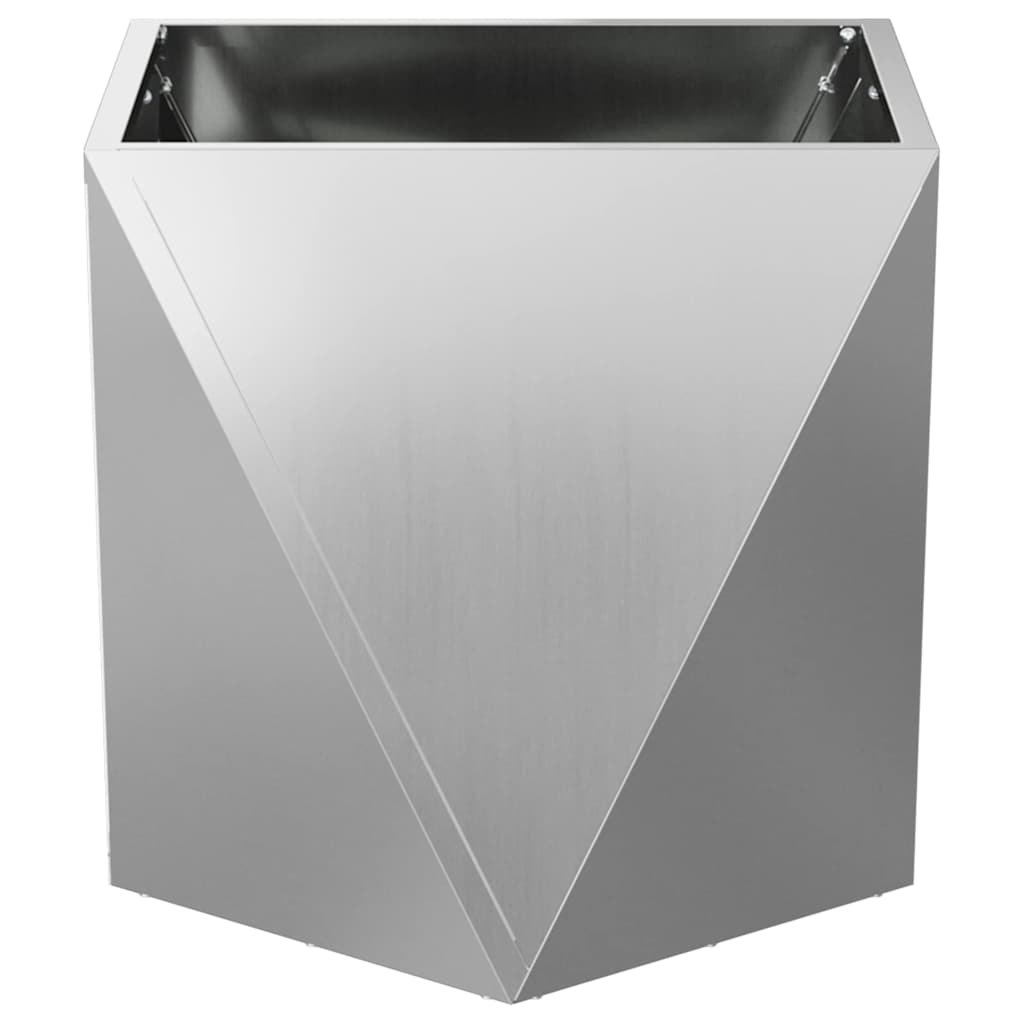 Plantekasse Sølv 40 x 40 x 40 cm Galvaniseret stål