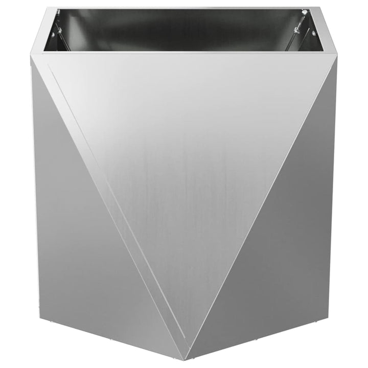 Plantekasse Sølv 40 x 40 x 40 cm Galvaniseret stål