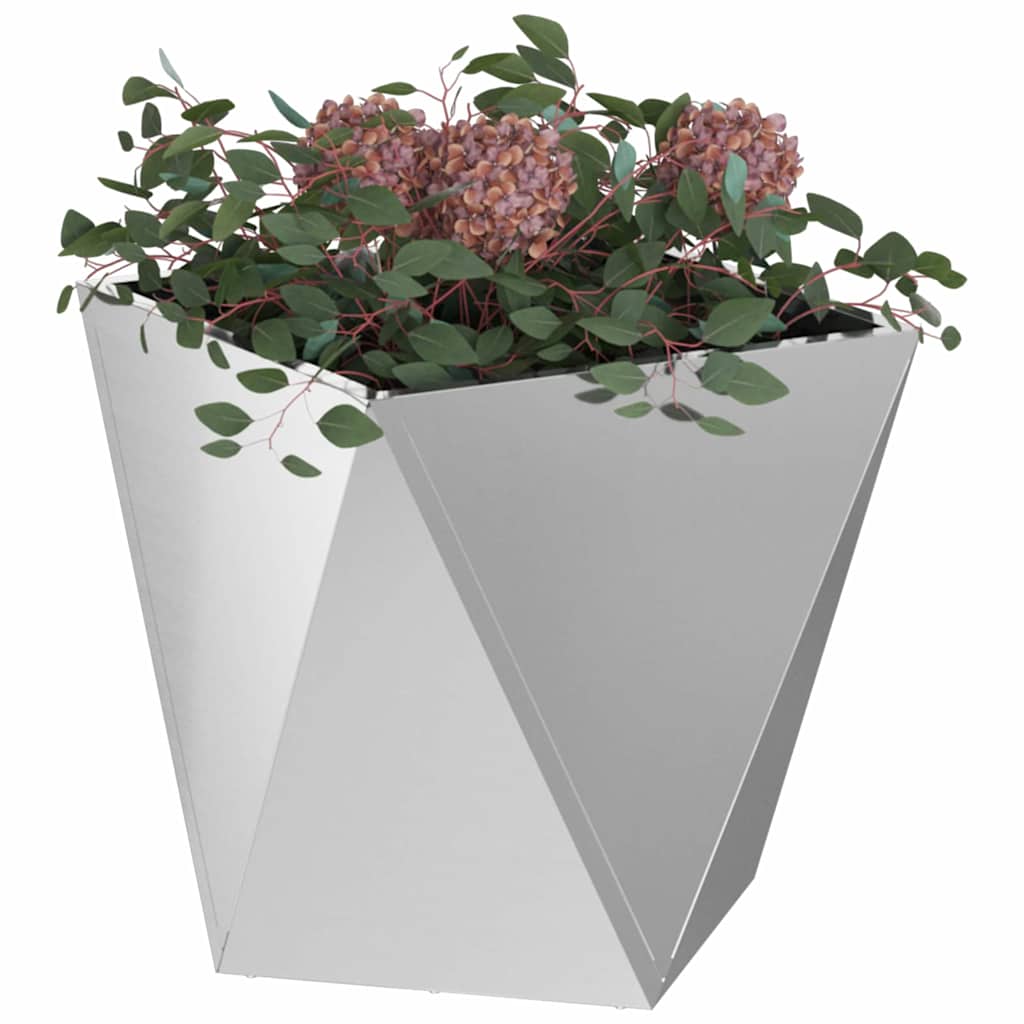 Plantekasse Sølv 40 x 40 x 40 cm Galvaniseret stål