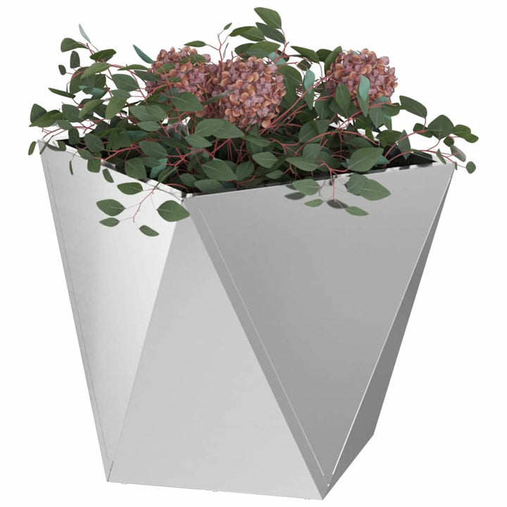 Plantekasse Sølv 40 x 40 x 40 cm Galvaniseret stål