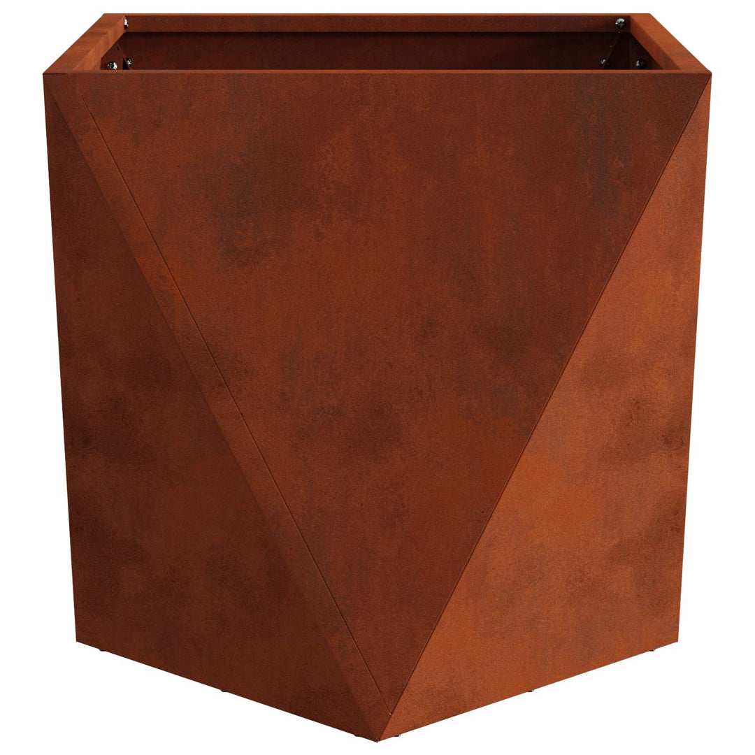 Plantekasse 2 stk. Rusten 40 x 40 x 40 cm Cortenstål