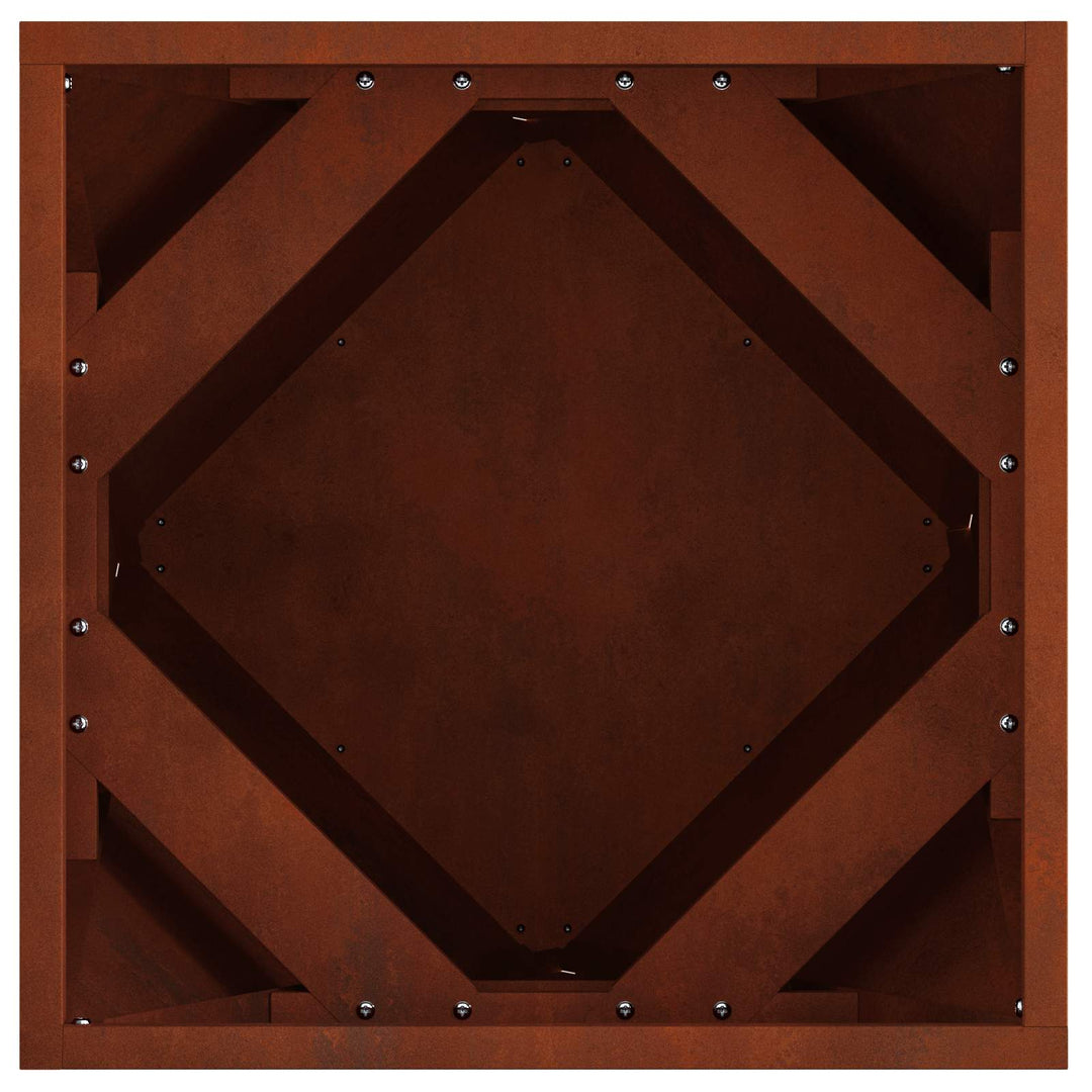 Plantekasse 2 stk. Rusten 40 x 40 x 40 cm Cortenstål