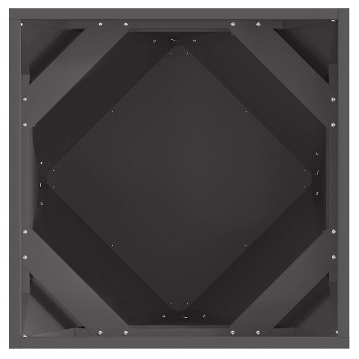 Plantekasse 2 stk. Sort 50 x 50 x 50 cm Stål