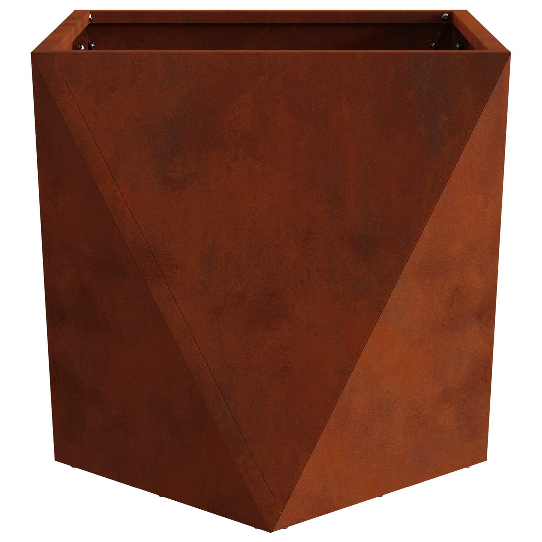 Plantekasse 2 stk. Rusten 50 x 50 x 50 cm Cortenstål