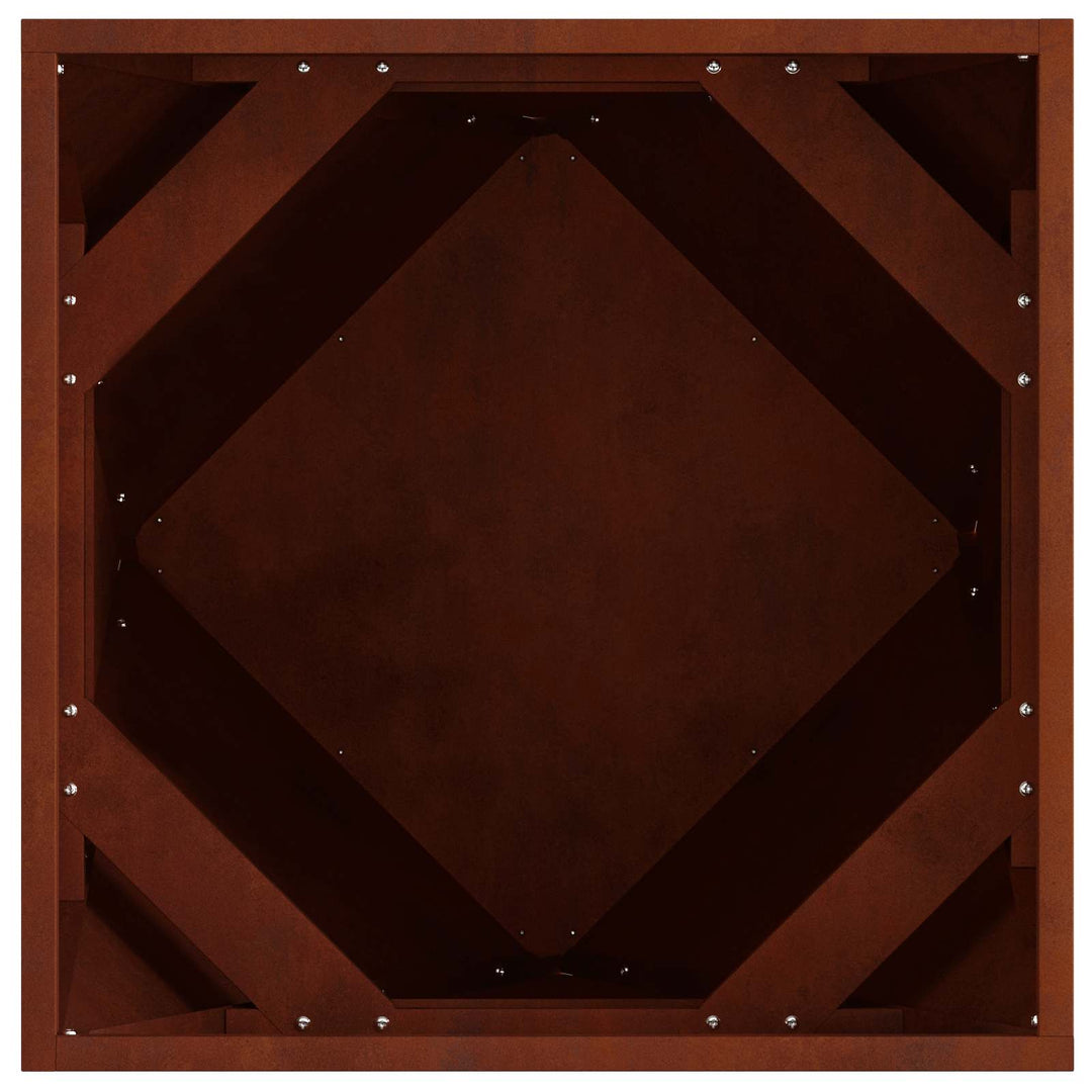 Plantekasse 2 stk. Rusten 50 x 50 x 50 cm Cortenstål