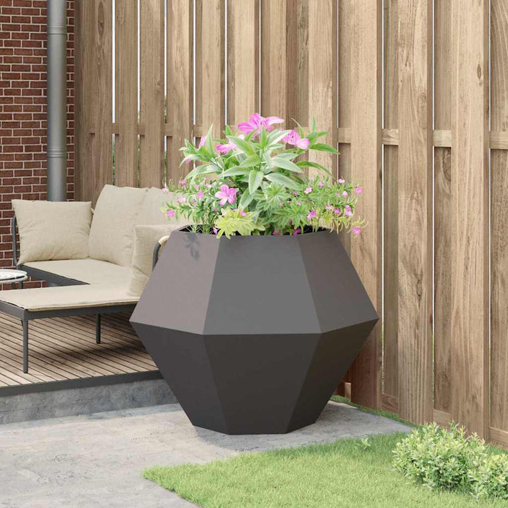 Plantekasse Sort 100 x 100 x 80 cm Stål