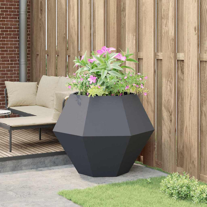 Plantekasse Antracit 100 x 100 x 80 cm Stål