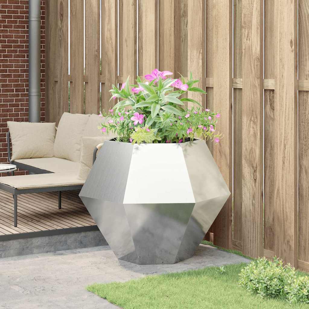 Plantekasse Sølv 100 x 100 x 80 cm Rustfrit stål