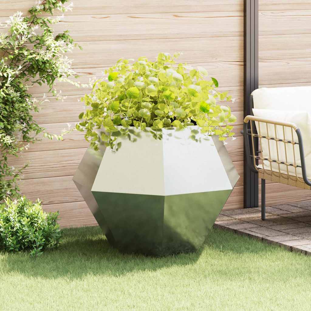 Plantekasse Sølv 100 x 100 x 80 cm Galvaniseret stål
