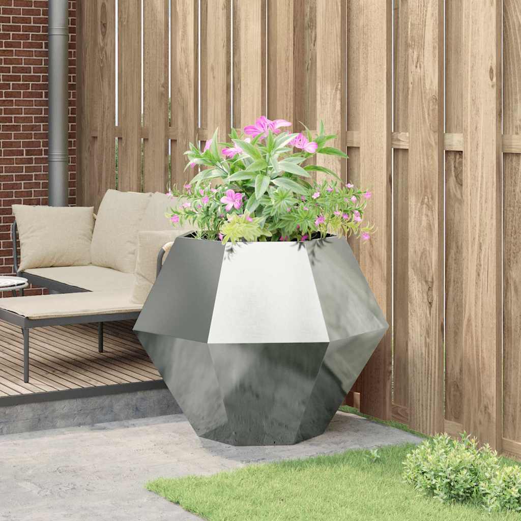 Plantekasse Sølv 100 x 100 x 80 cm Galvaniseret stål