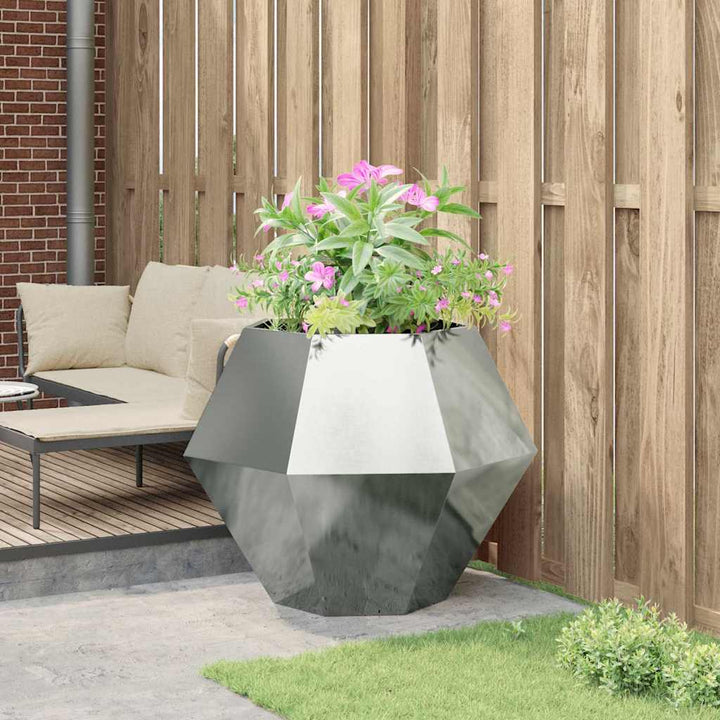 Plantekasse Sølv 100 x 100 x 80 cm Galvaniseret stål