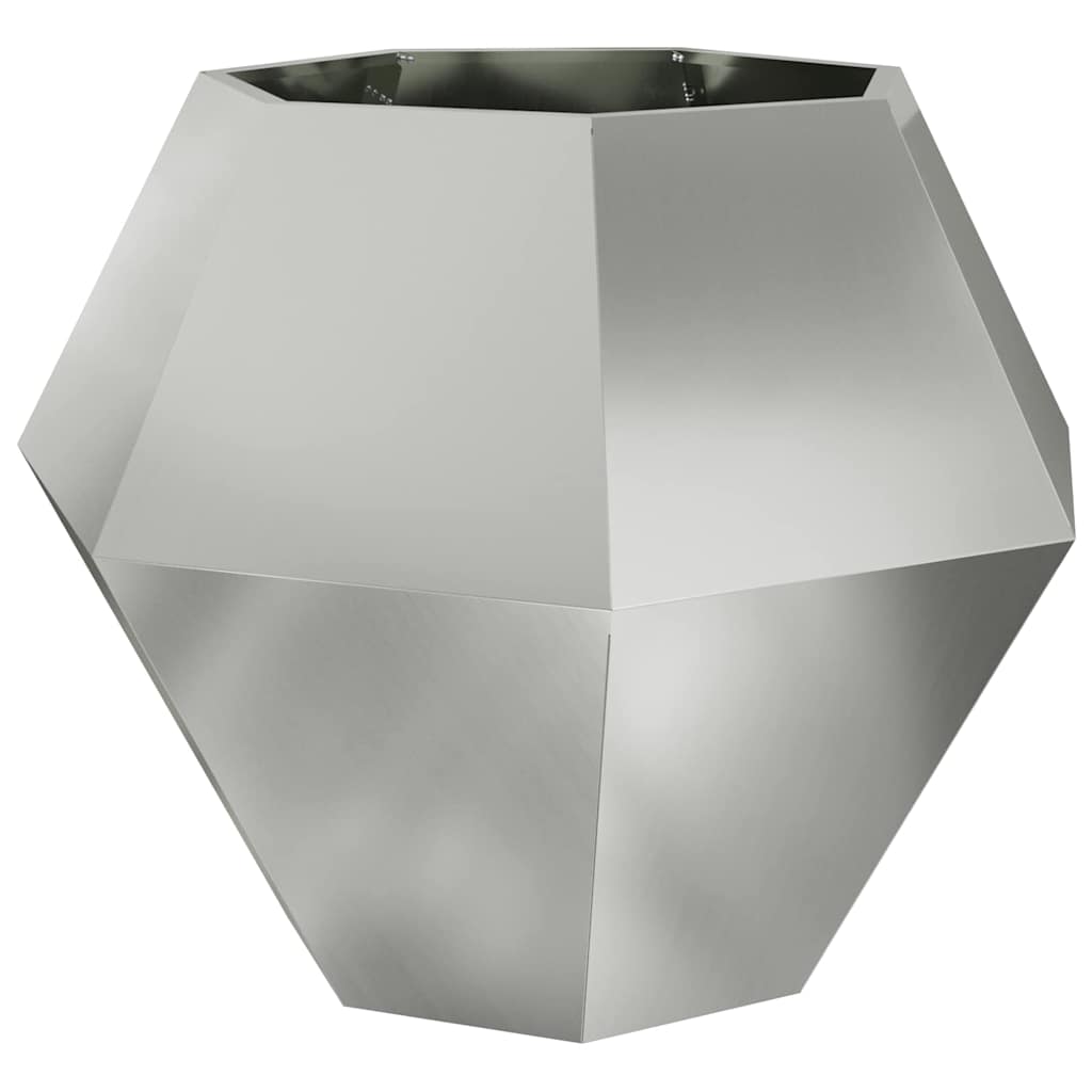 Plantekasse Sølv 100 x 100 x 80 cm Galvaniseret stål