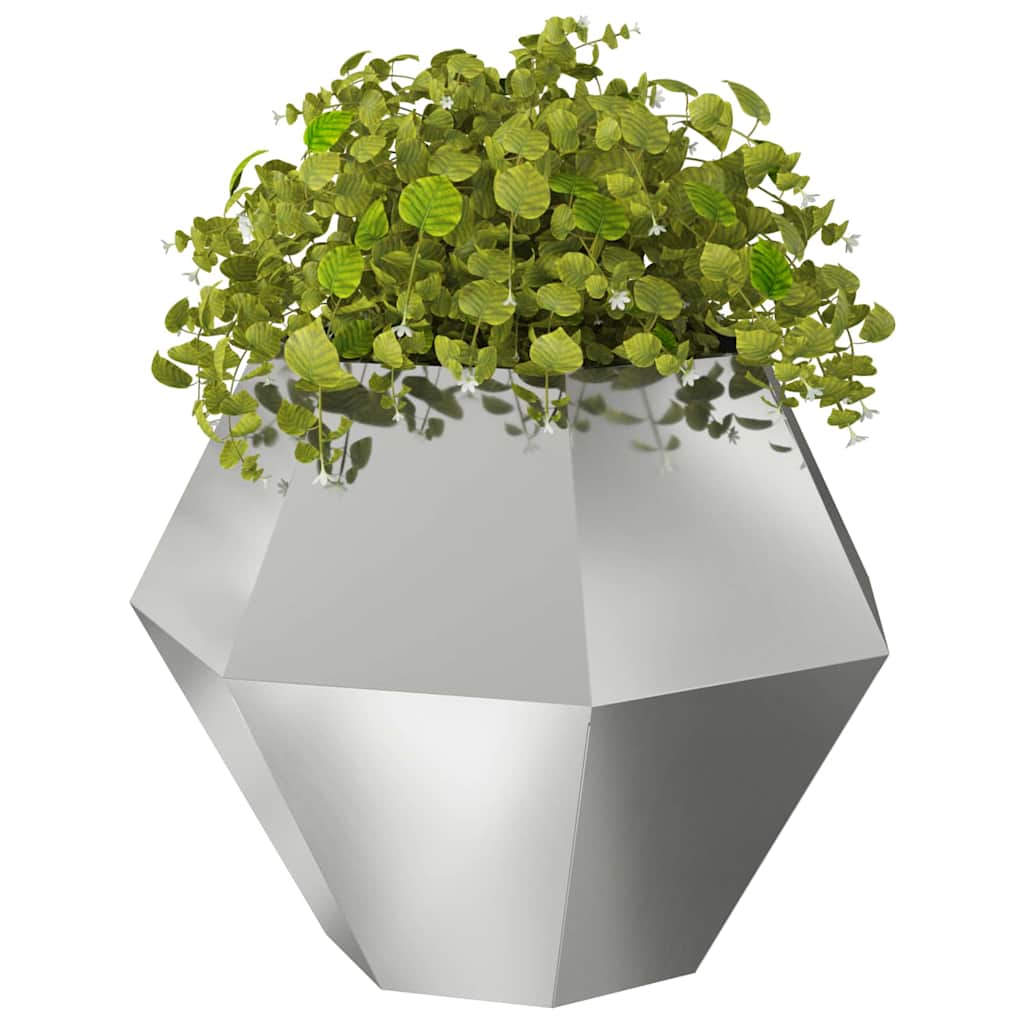 Plantekasse Sølv 100 x 100 x 80 cm Galvaniseret stål