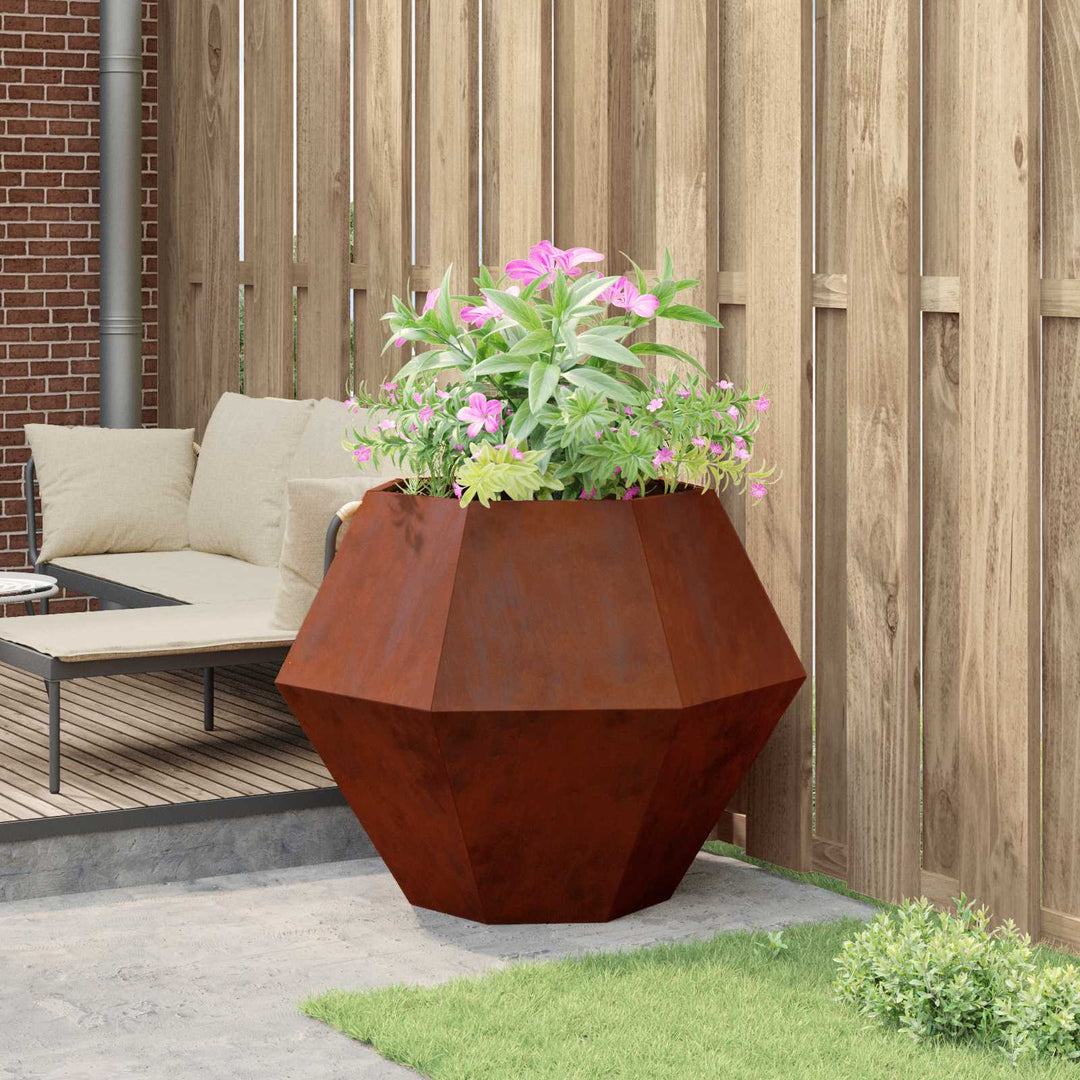 Plantekasse Rusten 100 x 100 x 80 cm Cortenstål