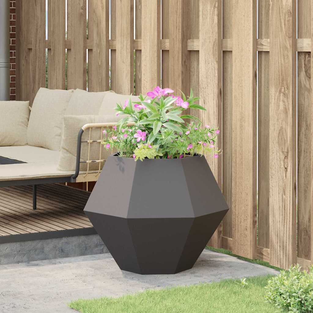 Plantekasse Sort 75 x 75 x 60 cm Stål