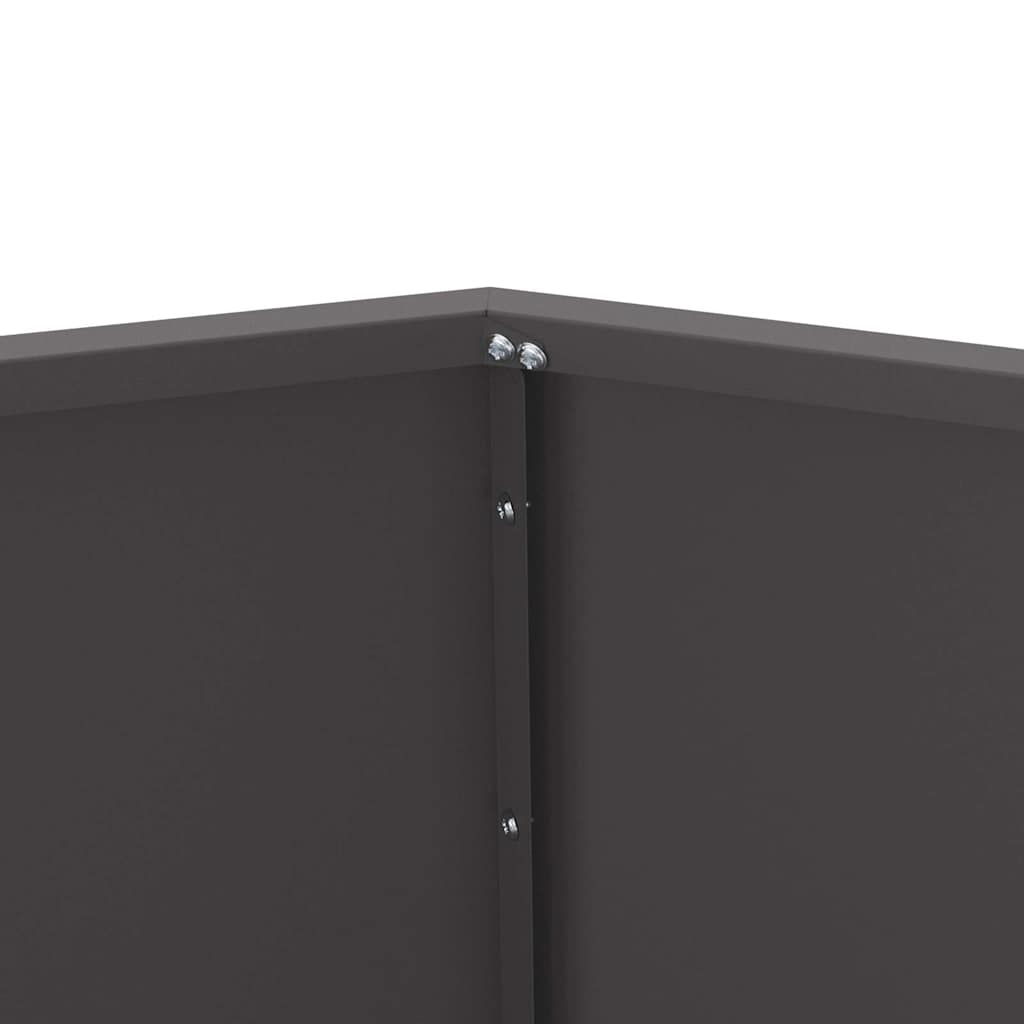 Plantekasse 2 stk. Sort 75 x 75 x 60 cm Stål