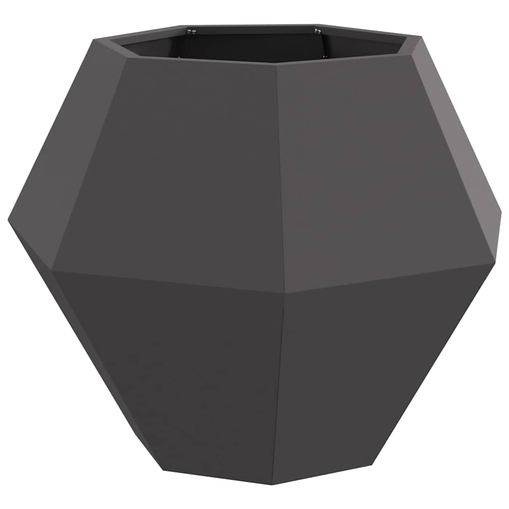Plantekasse 2 stk. Sort 75 x 75 x 60 cm Stål