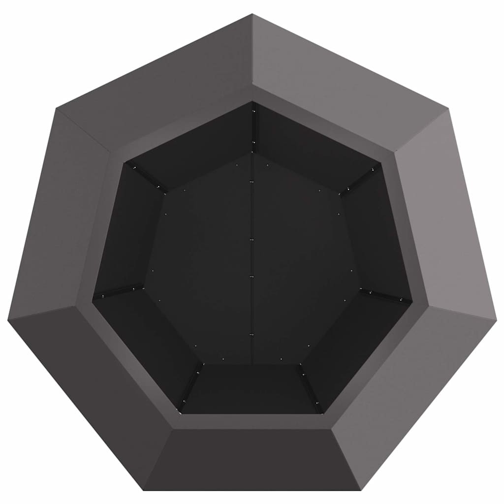 Plantekasse 2 stk. Sort 75 x 75 x 60 cm Stål