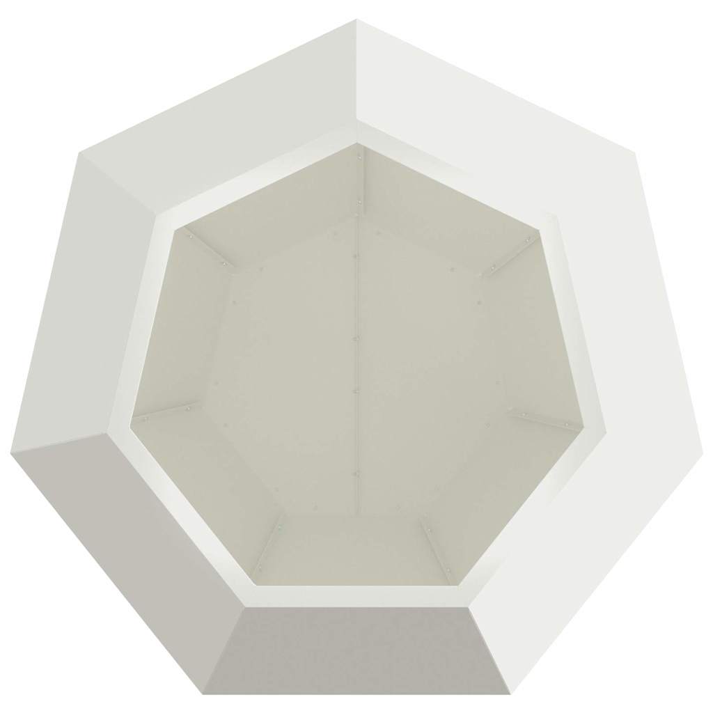 Plantekasse Hvid 75 x 75 x 60 cm Stål