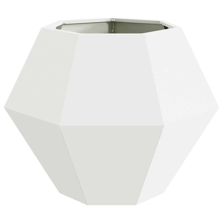Plantekasse 2 stk. Hvid 75 x 75 x 60 cm Stål