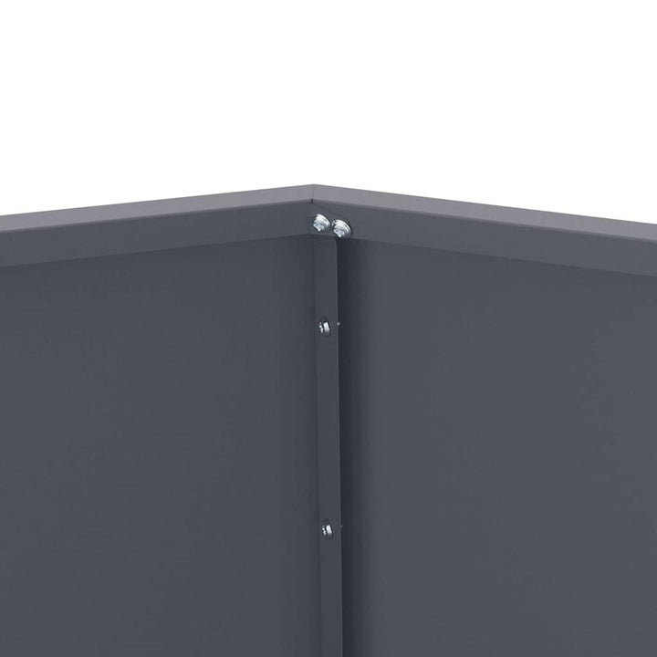 Plantekasse 2 stk. Antracit 75 x 75 x 60 cm Stål