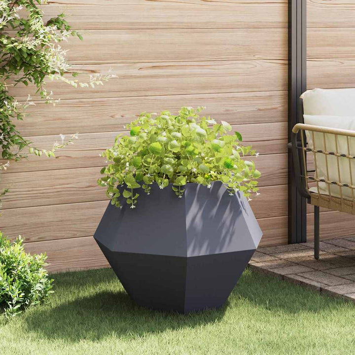 Plantekasse 2 stk. Antracit 75 x 75 x 60 cm Stål