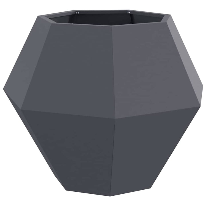 Plantekasse 2 stk. Antracit 75 x 75 x 60 cm Stål