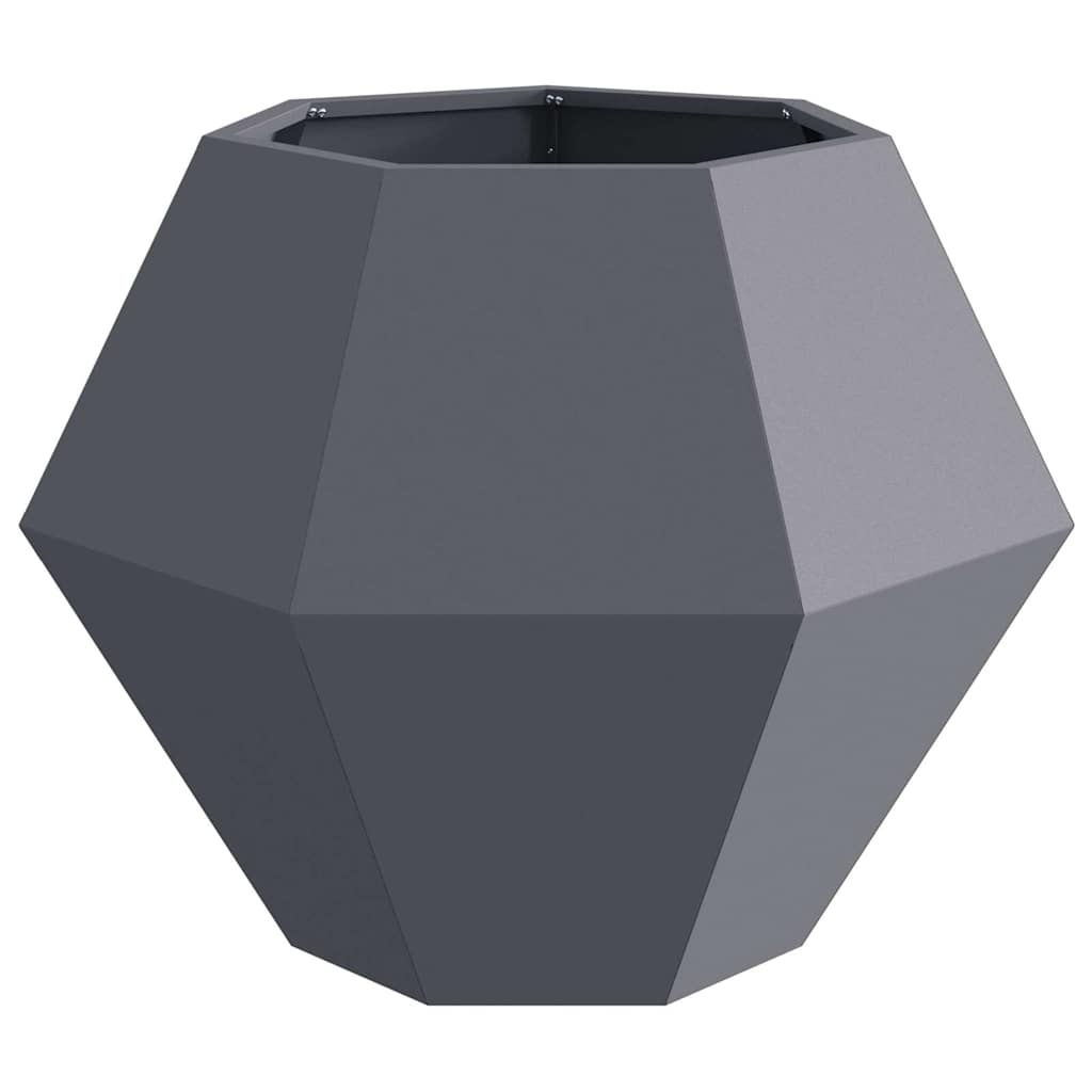 Plantekasse 2 stk. Antracit 75 x 75 x 60 cm Stål