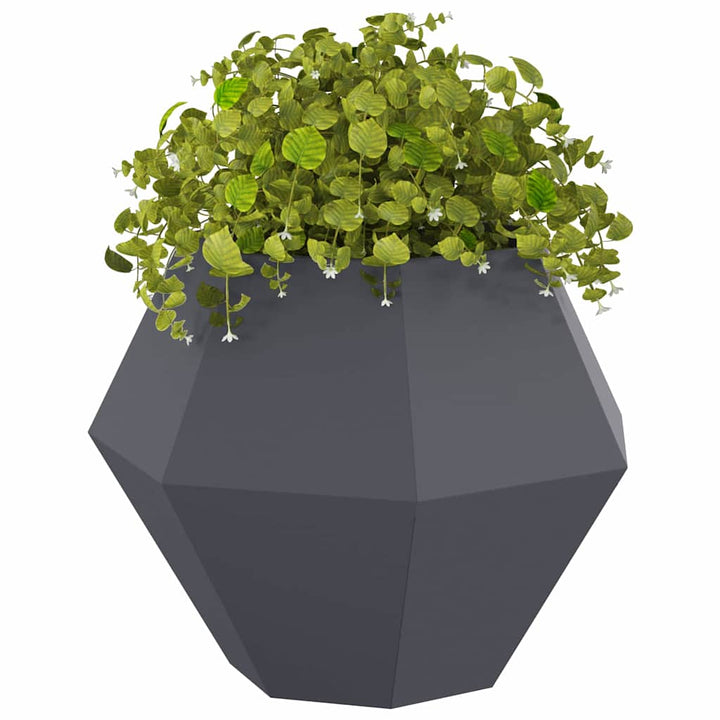 Plantekasse 2 stk. Antracit 75 x 75 x 60 cm Stål