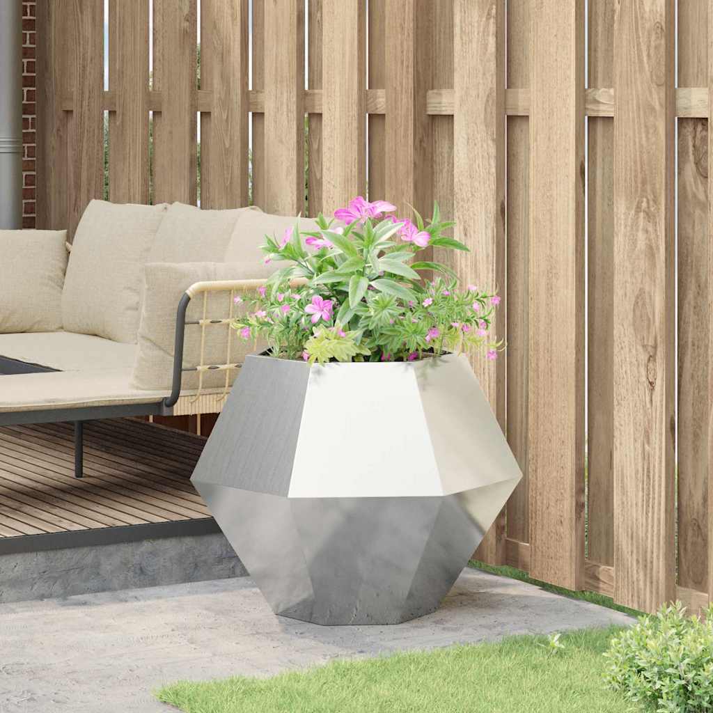 Plantekasse Sølv 75 x 75 x 60 cm Rustfrit stål
