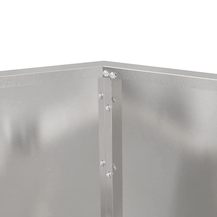 Plantekasse 2 stk. Sølv 75 x 75 x 60 cm Rustfrit stål