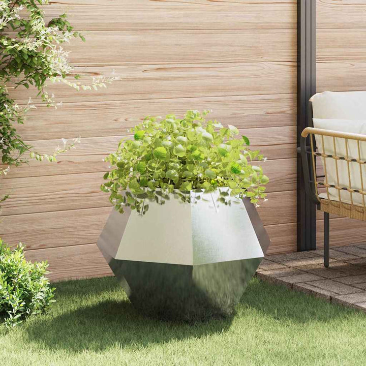 Plantekasse 2 stk. Sølv 75 x 75 x 60 cm Rustfrit stål