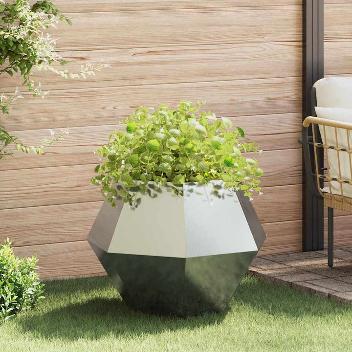 Plantekasse Sølv 75 x 75 x 60 cm Galvaniseret stål