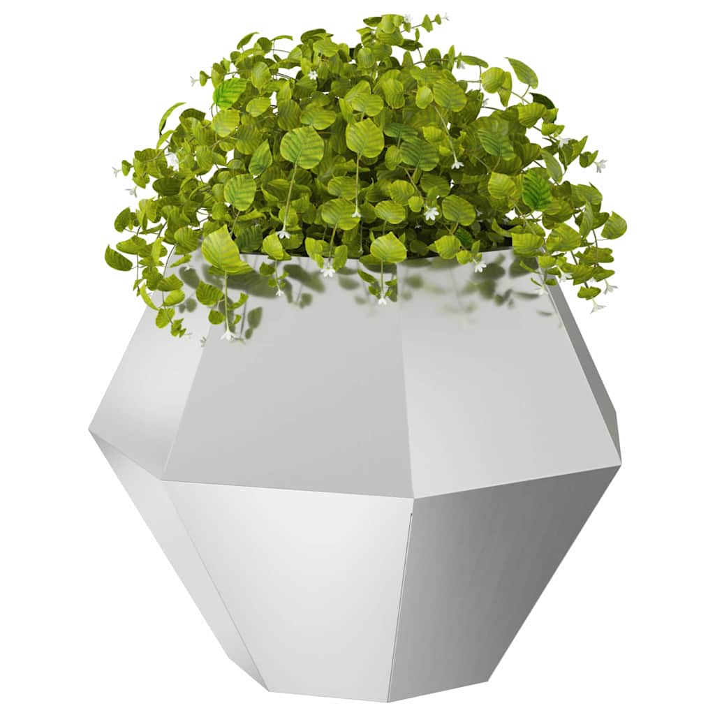 Plantekasse Sølv 75 x 75 x 60 cm Galvaniseret stål