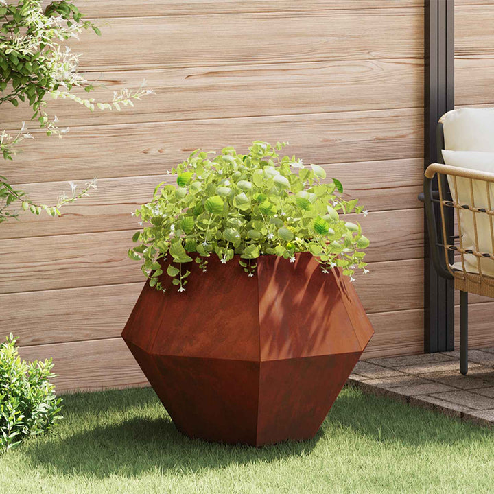 Plantekasse 2 pcs Rusten 75 x 75 x 60 cm Cortenstål