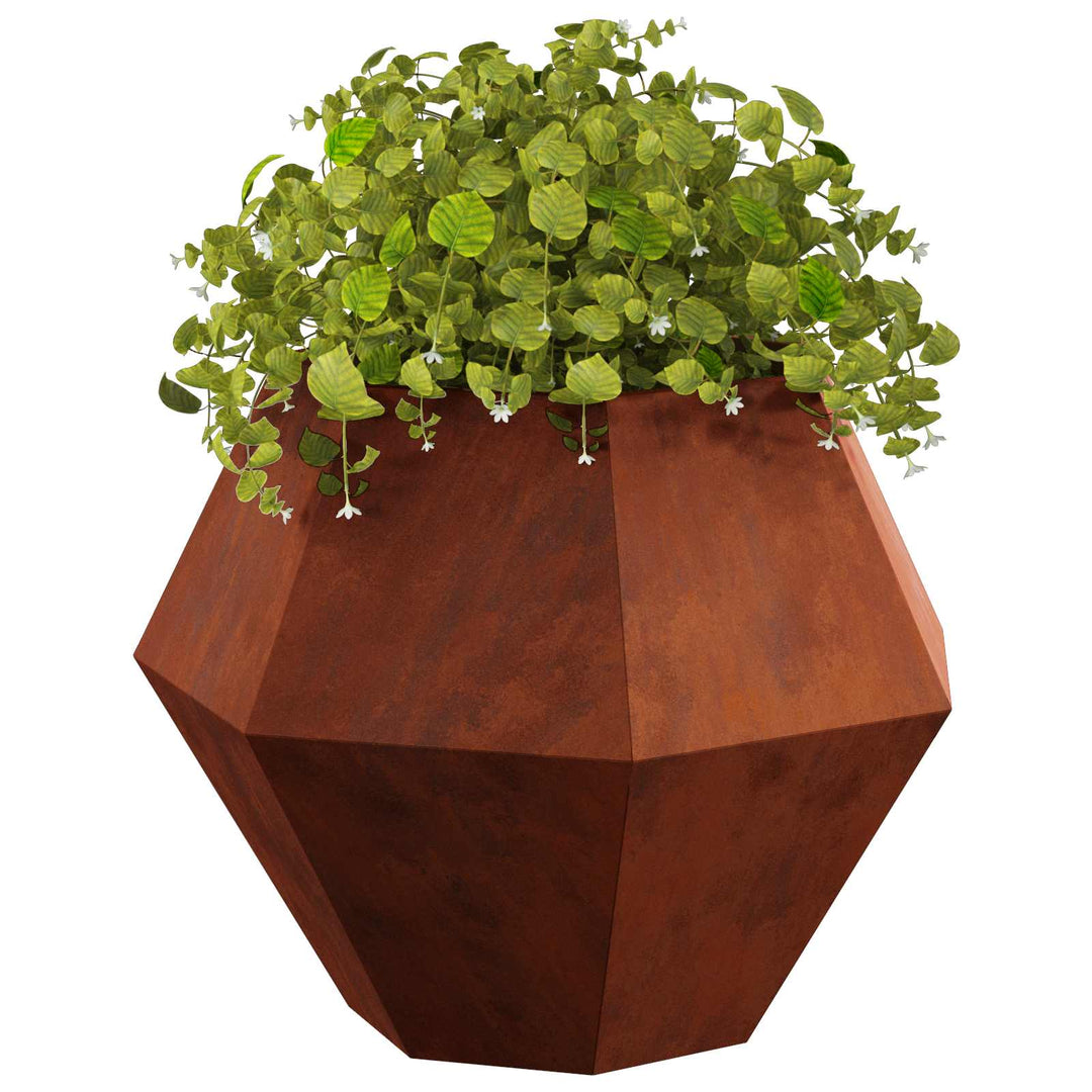 Plantekasse 2 pcs Rusten 75 x 75 x 60 cm Cortenstål