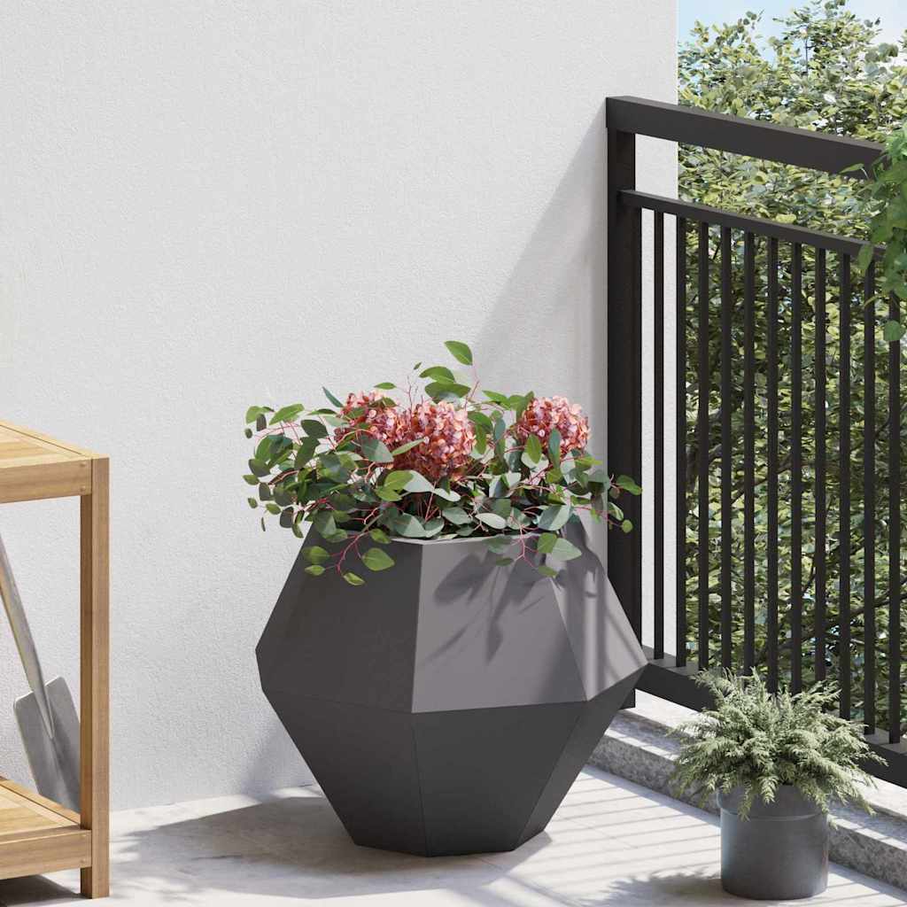 Plantekasse 2 stk. Sort 50 x 50 x 40 cm Stål