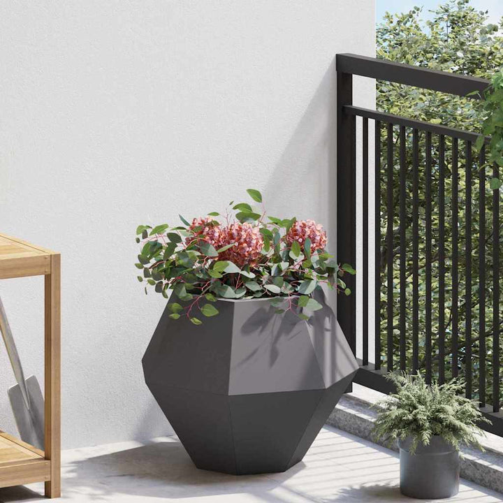 Plantekasse 2 stk. Sort 50 x 50 x 40 cm Stål