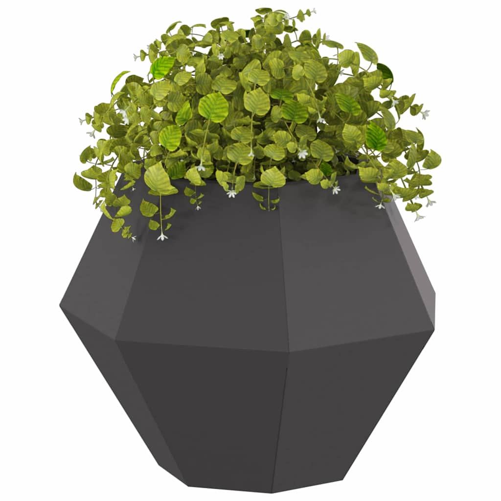 Plantekasse 2 stk. Sort 50 x 50 x 40 cm Stål