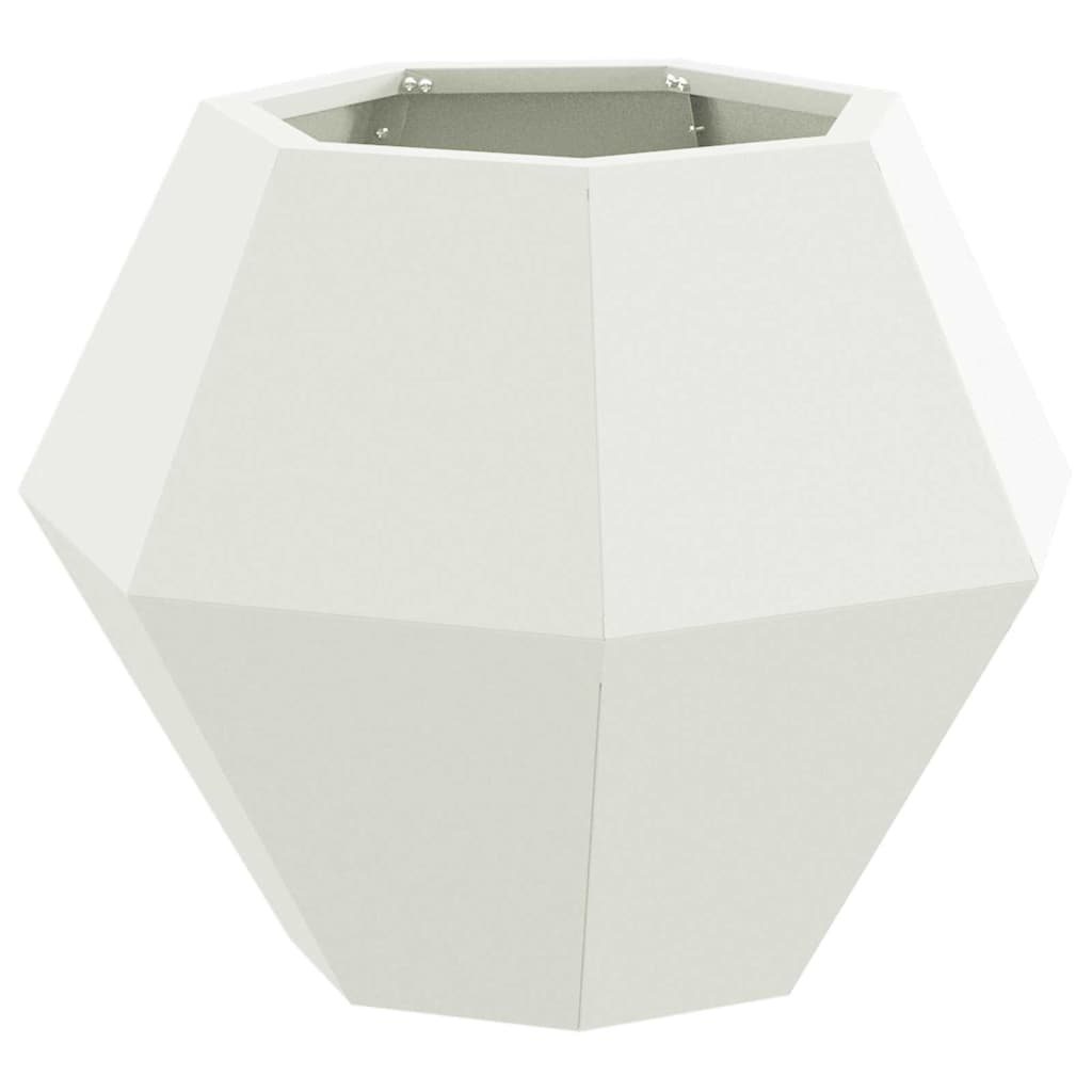 Plantekasse 2 stk. Hvid 50 x 50 x 40 cm Stål