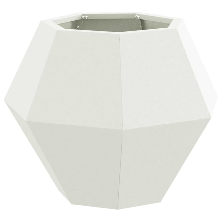 Plantekasse 2 stk. Hvid 50 x 50 x 40 cm Stål
