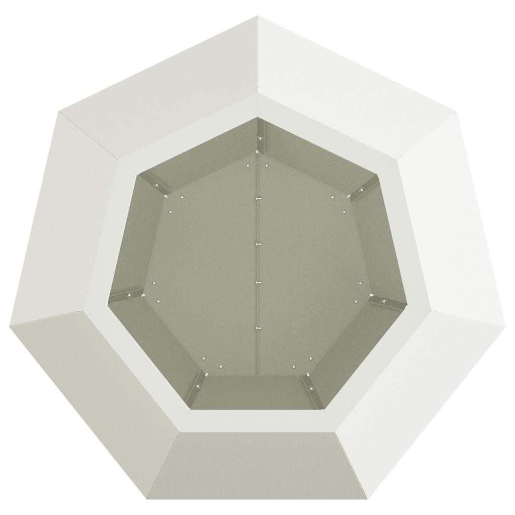 Plantekasse 2 stk. Hvid 50 x 50 x 40 cm Stål