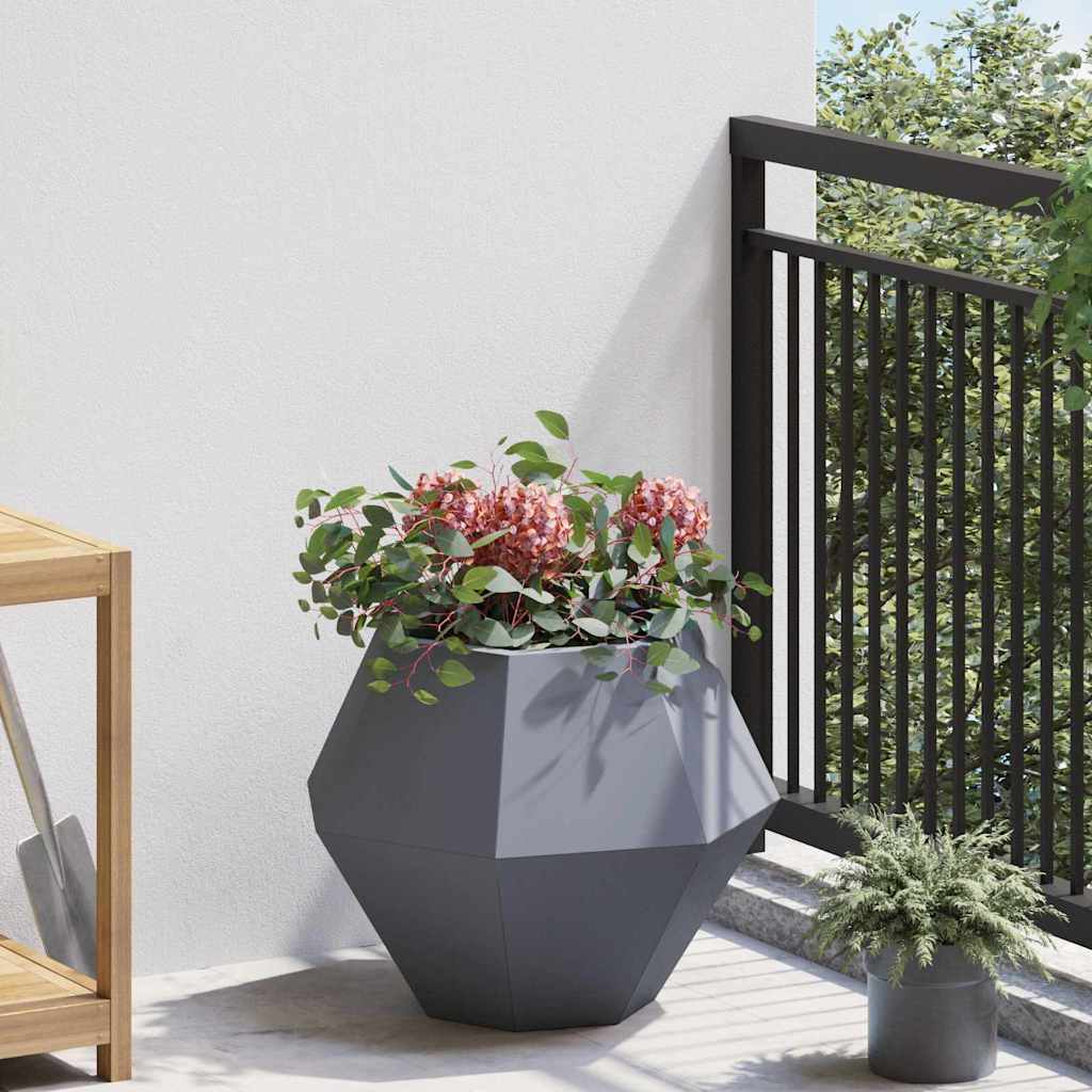 Plantekasse 2 stk. Antracit 50 x 50 x 40 cm Stål
