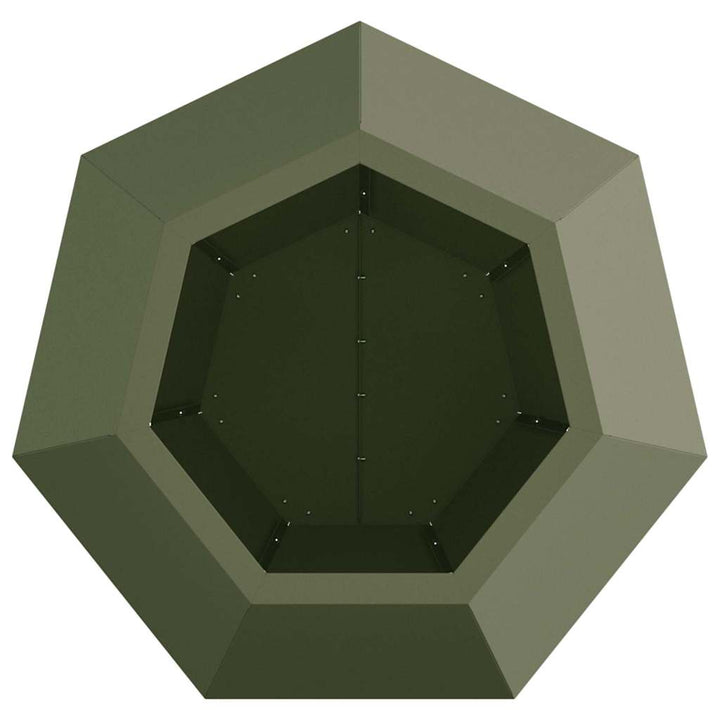 Plantekasse 2 stk. Oliven grøn 50 x 50 x 40 cm Stål