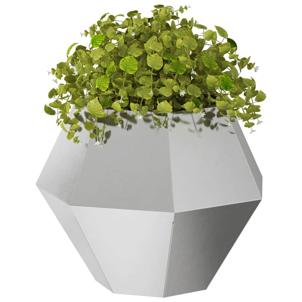 Plantekasse 2 stk. Sølv 50 x 50 x 40 cm Rustfrit stål