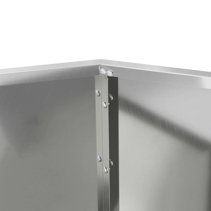 Plantekasse Sølv 50 x 50 x 40 cm Galvaniseret stål